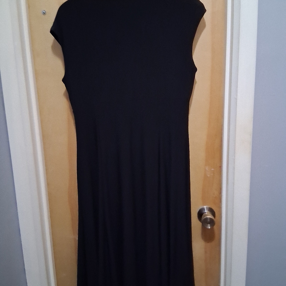 Chaps Black C A-line Midi Dress Size L - Picture 4 of 4